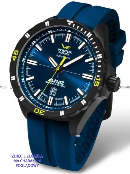 Pasek silikonowy do zegarka Vostok Europe Almaz NH35A-320C257 - 22 mm