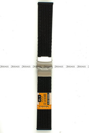Poliuretanowy pasek do zegarka Diloy SBR30.22.1, 22 mm, Czarny