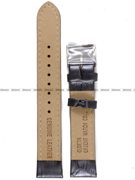 Skórzany pasek do zegarka Orient UDETNSA, 17 mm, Grafitowy