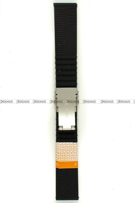 Poliuretanowy pasek do zegarka Diloy SBR30.22.1, 22 mm, Czarny