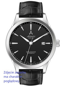 Pasek do zegarka skórzany Atlantic - L52759-GY-20/18S - 20 mm - z zapięciem motylkowym