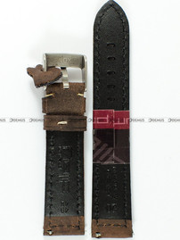 Skórzany pasek do zegarka Diloy 396.20.2, 20 mm, Brązowy