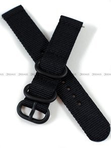 Nylonowy pasek do zegarka Nato PND2.18.1, 18 mm, Czarny