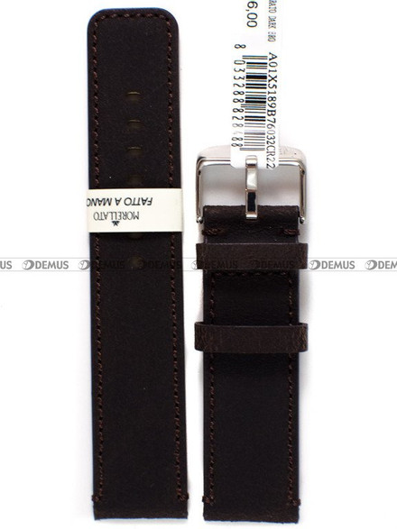 Skórzany pasek do zegarka Morellato A01X5189B76032CR22, 22 mm, Brązowy