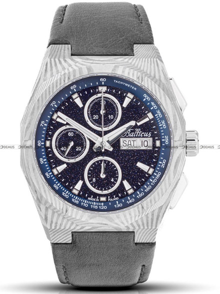 Zegarek Męski Balticus Grey Seal III Chrono - zielony - Dwa paski i bransoleta w zestawie