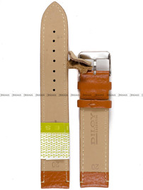 Skórzany pasek do zegarka Diloy P206EL.20.3, 20 mm, Brązowy