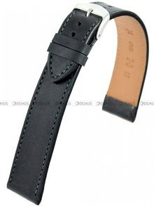 Skórzany pasek do zegarka Horido 9201SL.01.22S, 22 mm, Czarny
