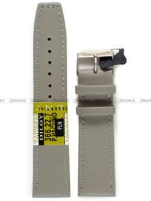 Skórzany pasek do zegarka Diloy 366.22.7, 22 mm, Szary