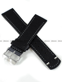 Skórzany pasek do zegarka Tommy Hilfiger Tommy-Hilfiger-1791630, 22 mm, Czarny