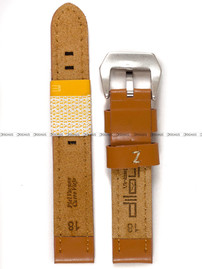 Skórzany pasek do zegarka Diloy 384.18.3, 18 mm, Brązowy