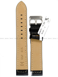 Skórzany pasek do zegarka Horido 0197SL.01.22S, 22 mm, Czarny
