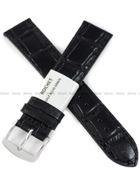 Pasek skórzany do zegarka - Rochet Yaounde 5190701 - 20 mm - Czarny