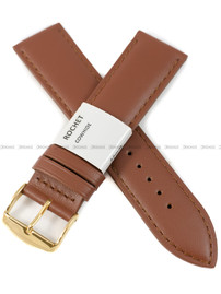 Pasek skórzany do zegarka - Rochet Miami 5412203ST - 22 mm - Brązowy