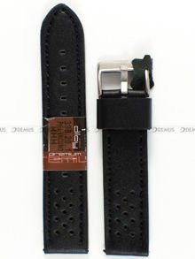 Skórzany pasek do zegarka Diloy 398.20.1, 20 mm, Czarny