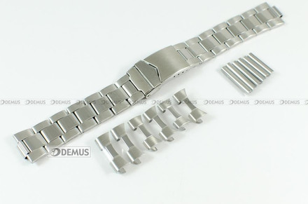 Stalowa bransoleta do zegarka Condor CC226, 18 mm, 20 mm, 22 mm, Srebrna