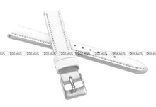 Skórzany pasek do zegarka Minet MSBUW16, 16 mm, Biały