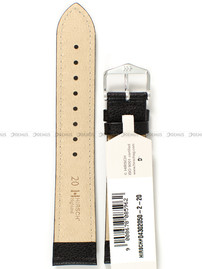 Skórzany pasek do zegarka Hirsch 04302050-2-20, 20 mm, Czarny