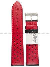 Pasek skórzany do zegarka - Rochet San Marino 5130801 - 22 mm - Czarny