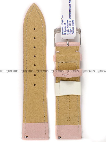 Skóropodobny, ekologiczny pasek do zegarka Morellato A01D5050C47087CR20, 20 mm, Różowy