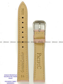 Skórzany pasek do zegarka Pacific W94.18.20.20, 18 mm, Różowy