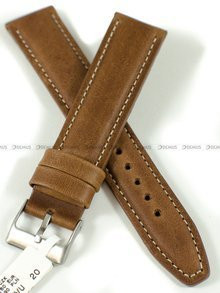 Skórzany pasek do zegarka LAVVU LSKUE20, 20 mm, Brązowy