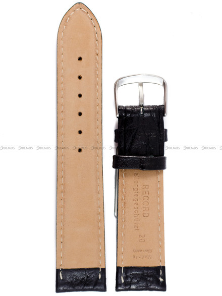 Pasek skórzany do zegarka - Fluco Record 315M-01-20 - 20 mm