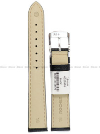 Pasek skórzany do zegarka - Rochet Boston 6020501 - 16 mm - Czarny
