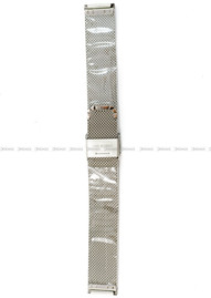 Bransoleta mesh do zegarka - BMS02.18.Z-SSP - 18 mm - z zabezpieczeniem - srebrna
