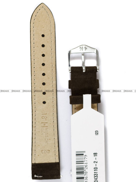 Pasek skórzany do zegarka - Hirsch Osiris 03433110-2-18 M - 18 mm