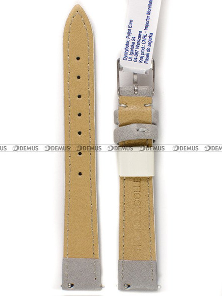 Skóropodobny, ekologiczny pasek do zegarka Morellato A01D5050C47093CR14, 14 mm, Popielaty