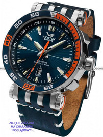 Skórzany pasek do zegarka Vostok VE-Energia-20-Leather-Blue-S, 20 mm, Granatowy