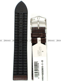 Skórzano-kauczukowy pasek do zegarka Hirsch 0925028010-2-22, 22 mm, Brązowy