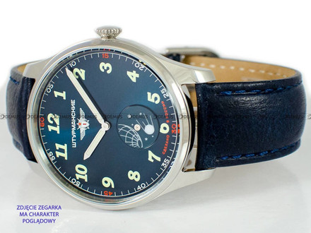 Skórzany pasek do zegarka Sturmanskie Sputnik 681, 20 mm, Czarny