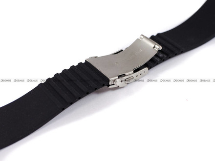 Silikonowy pasek do zegarka Chermond PG6.24.1, 24 mm, Czarny