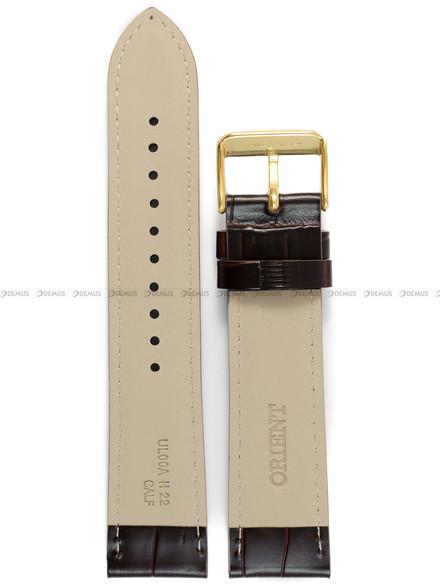 Pasek skórzany do zegarka Orient RA-AC0F04S10D - UL00A011G0 - 22 mm