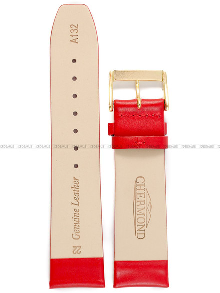 Pasek skórzany do zegarka - Chermond A132.22.4-G - 22 mm