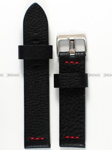 Skórzany pasek do zegarka Pacific W23.22.1.4, 22 mm, Czarny