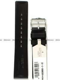 Kauczukowy pasek do zegarka Hirsch 40538850-2-22, 22 mm, Czarny