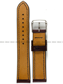 Pasek skórzany ręcznie robiony A. Kucharski Leather - Conceria Puccini Uragano - burgundy/black 20 mm