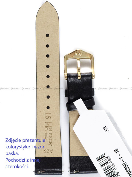 Pasek skórzany do zegarka - Hirsch Toronto 03702150-1-09 - 9 mm