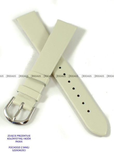 Skórzany pasek do zegarka Pacific W36L.18.71, 18 mm, Beżowy