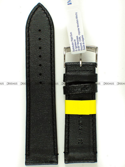 Skórzany pasek do zegarka Morellato A01X4909C18819CR24, 24 mm, Czarny