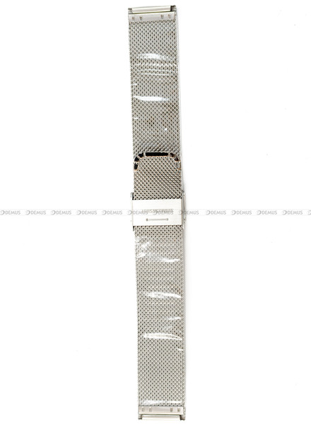 Bransoleta mesh do zegarka - BMS02.20.Z-SSP - 20 mm - z zabezpieczeniem - srebrna