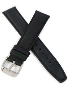 Pasek skórzany do zegarka Balticus Volans - 20 mm - Czarny