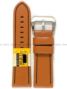 Skórzany pasek do zegarka Diloy 384.26.3.1, 26 mm, Brązowy