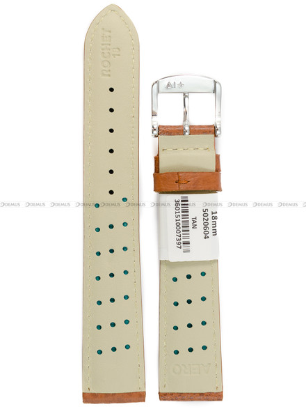 Pasek skórzany do zegarka - Rochet Buffalo 5020604 - 18 mm - Brązowy