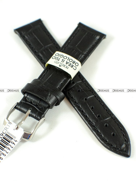 Skórzany pasek do zegarka Morellato A01D5192480019CR18, 18 mm, Czarny