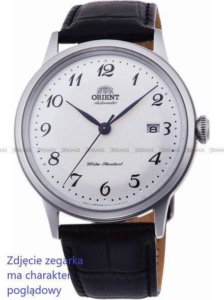 Skórzany pasek do zegarka Orient UL002012J0, 21 mm, Czarny