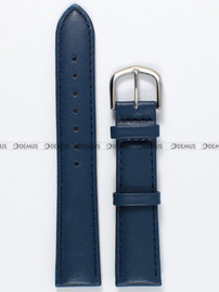 Skórzany pasek do zegarka Bisset PB69.18.5, 18 mm, Niebieski