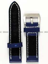 Skórzany pasek do zegarka Pacific W27.24.5.7, 24 mm, Niebieski